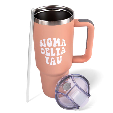 Sigma Delta Tau 40oz Stainless Steel Tumbler with Handle
