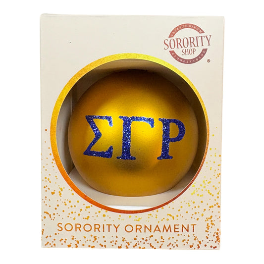 Sigma Gamma Rho Ornament- Glitter Ball Design