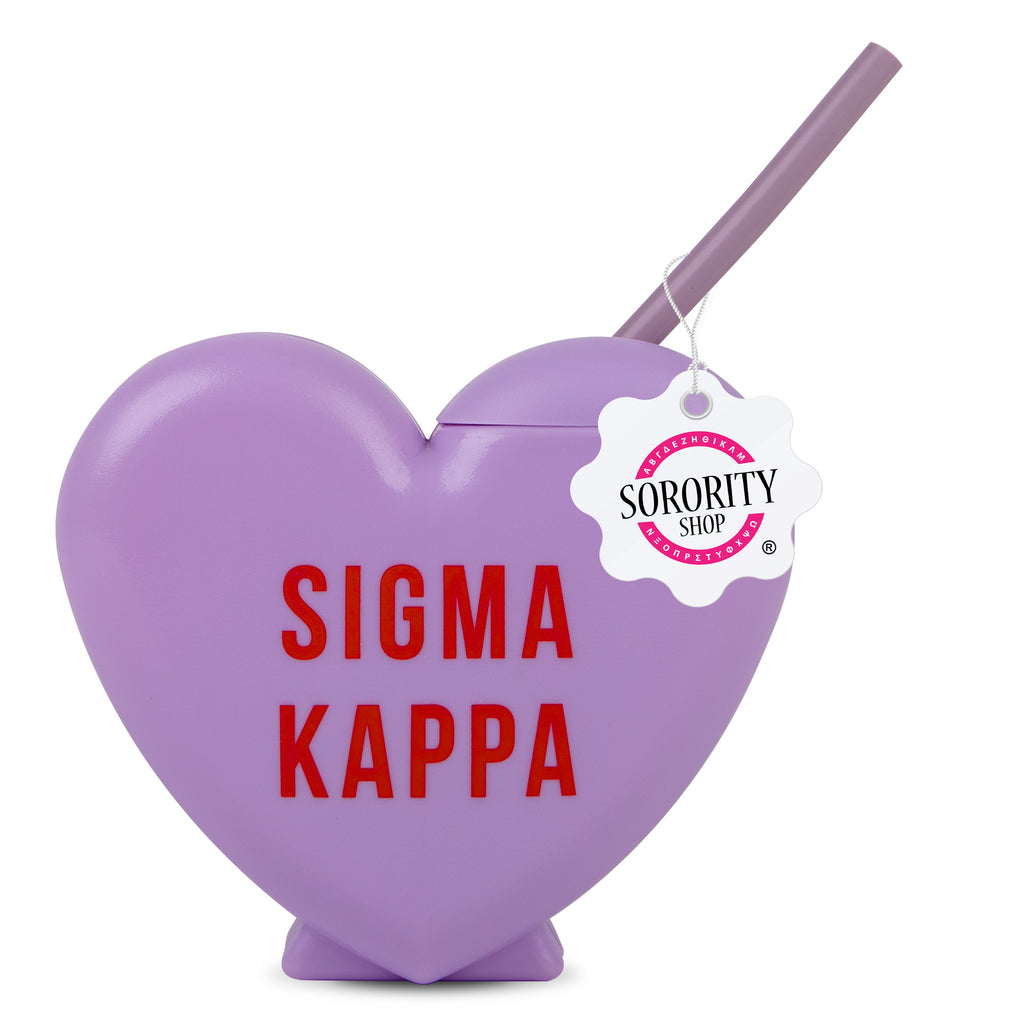 Sigma Kappa Tumbler- Candy Heart Shaped
