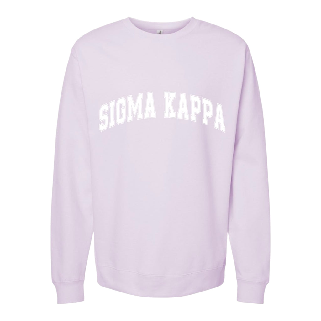 Sigma Kappa Sweatshirt- Crewneck Varsity Letters Design