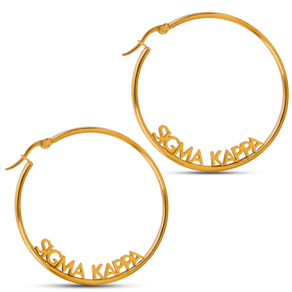 Sigma Kappa Earrings - Hoop Design
