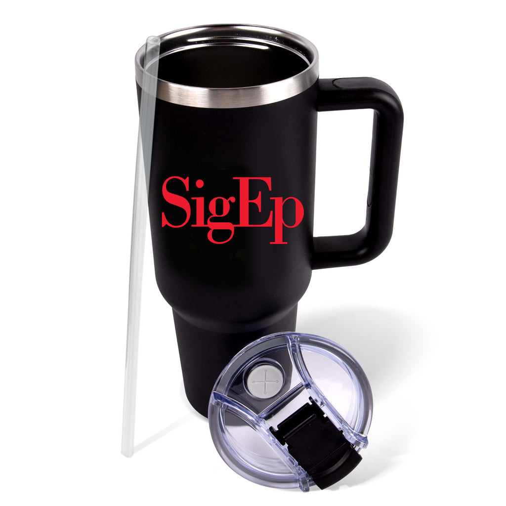 Sigma Phi Epsilon Fraternity 40oz Stainless Steel Tumbler with Handle