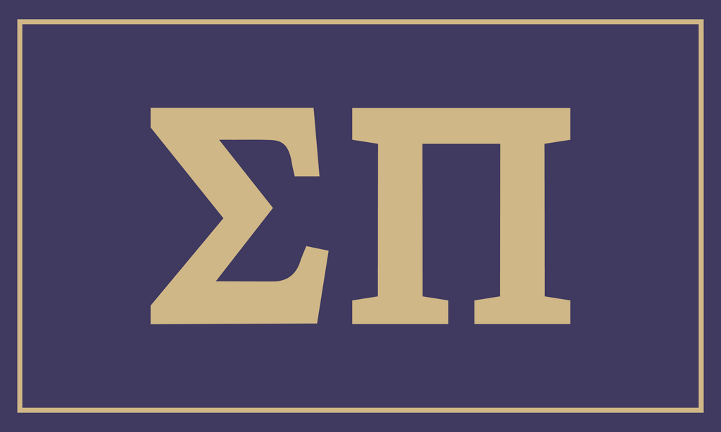 Sigma Pi Fraternity Greek Letters Flag, Two-Color Design