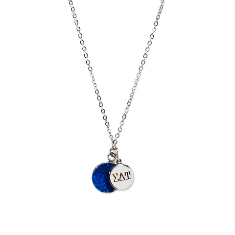 Sigma Delta Tau Sisterhood Druzy Necklace