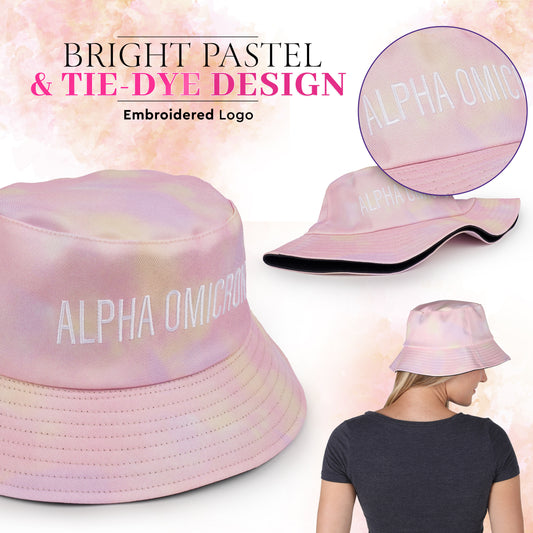 Gamma Phi Beta Bucket Hat - Tie Dye - Embroidered Logo
