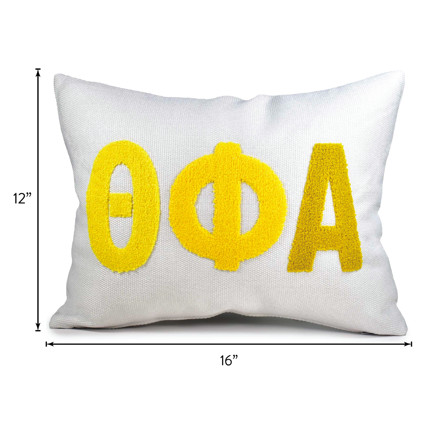 Theta Phi Alpha Pillow – Embroidered Plush Greek Letters Design