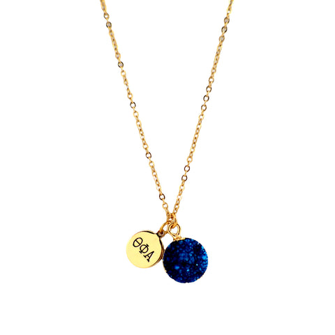 Theta Phi Alpha Sisterhood Druzy Necklace