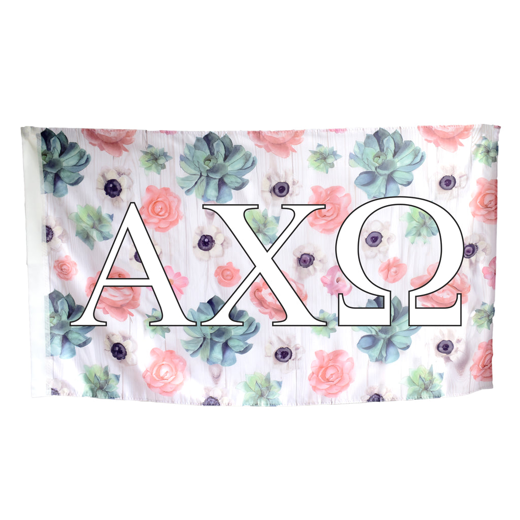 Alpha Chi Omega Succulent Flag