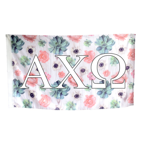 Alpha Chi Omega Succulent Flag