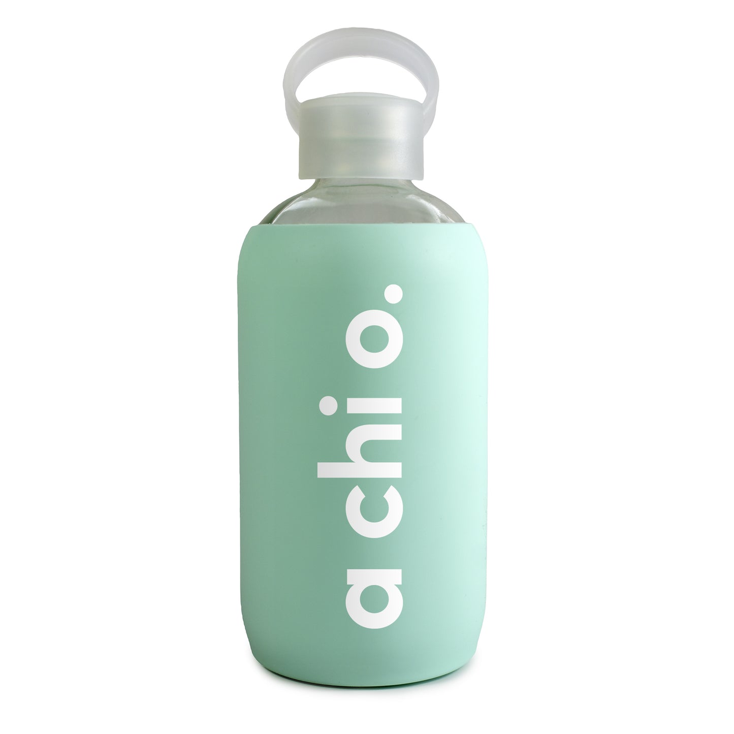 Alpha Chi Omega Glass Water Bottle with Silicone Sleeve