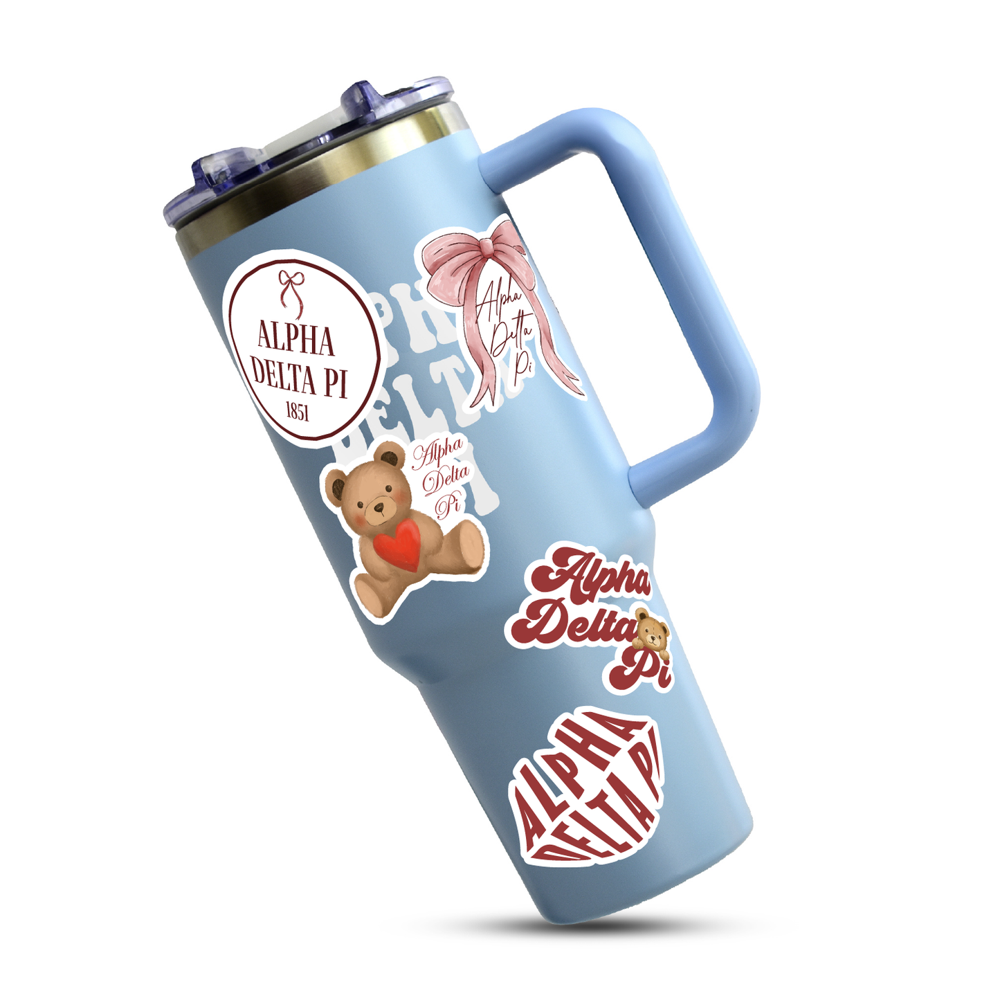 Alpha Delta Pi Sticker Sheet- Teddy Bears and Sisterhood Love Theme