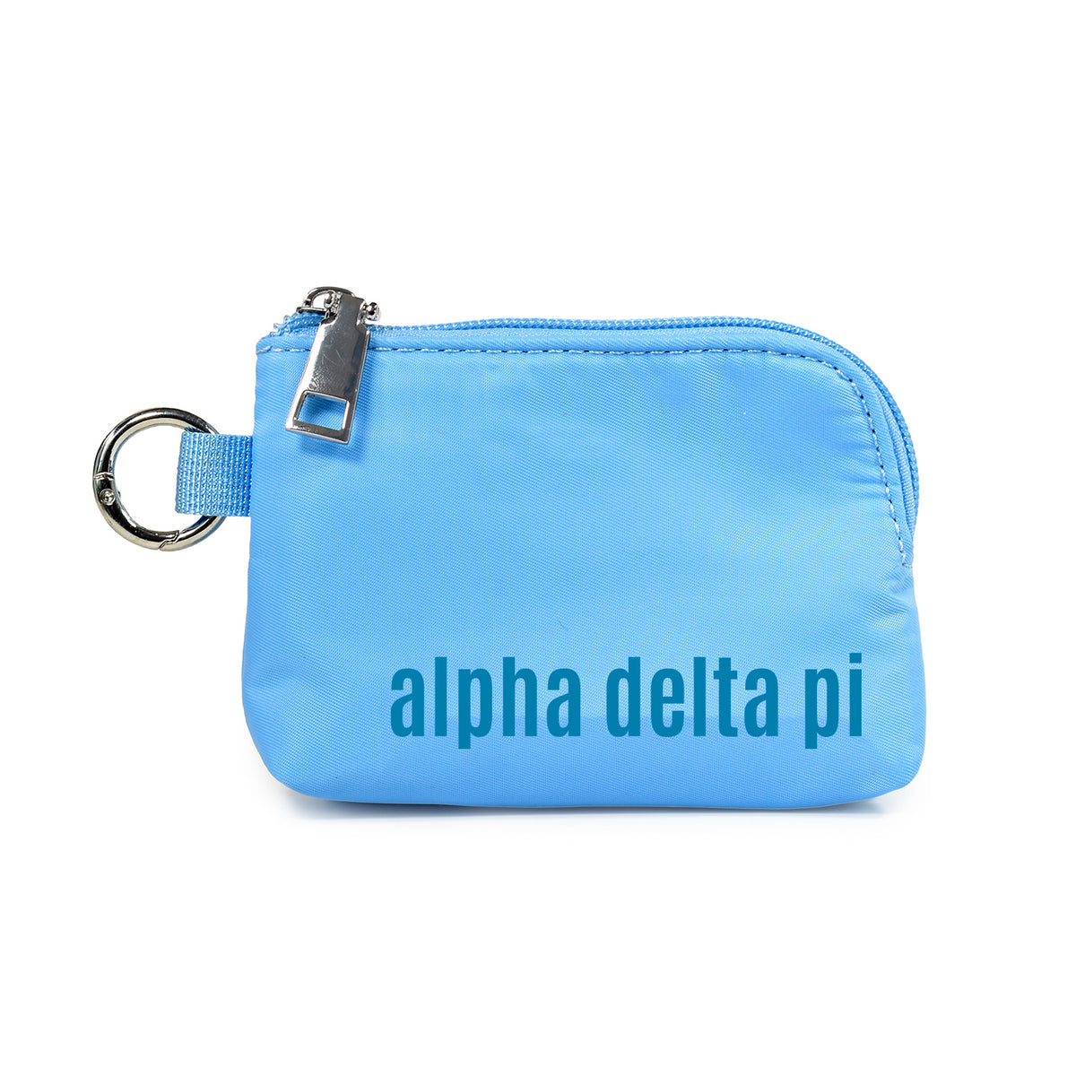 Alpha Delta Pi Zipper Wallet Pouch with Keyring