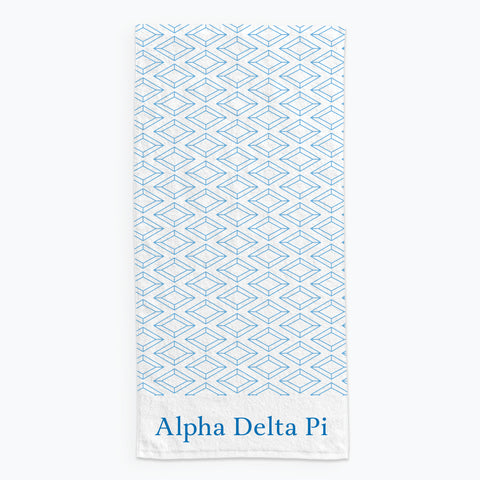 Alpha Delta Pi Beach Towel- Lightweight Brand Design