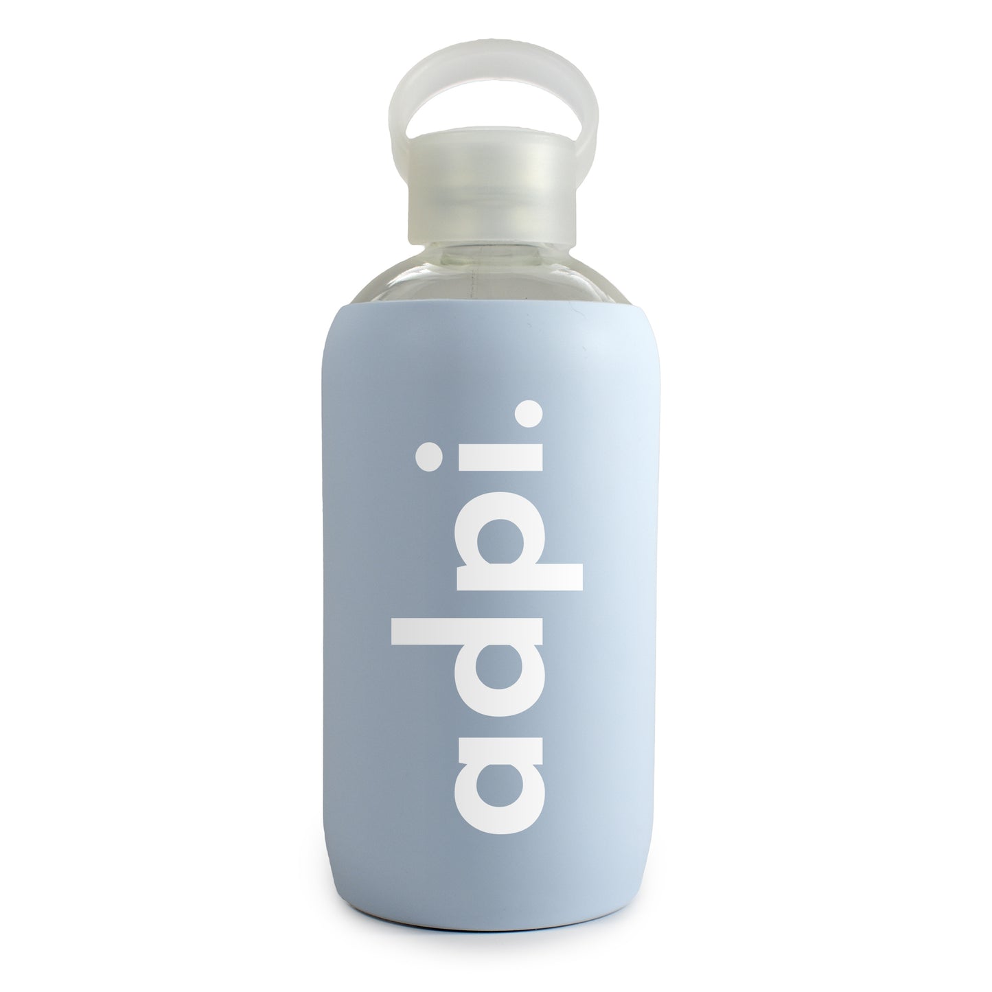 Alpha Delta Pi Glass Water Bottle with Silicone Sleeve