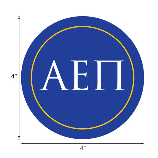 Alpha Epsilon Pi Fraternity Car Decal Sticker- Full Color Circle Logo