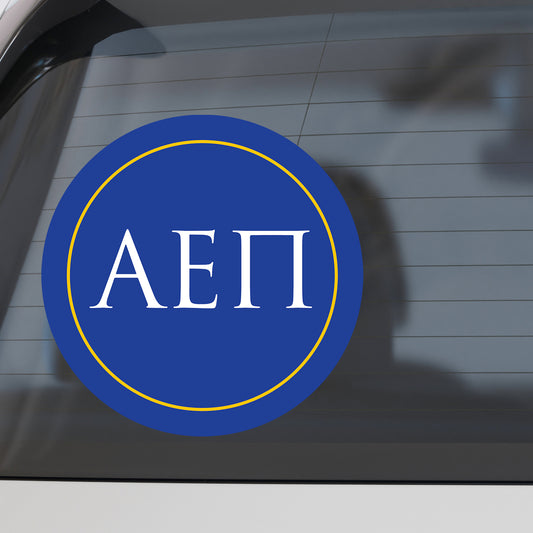 Alpha Epsilon Pi Fraternity Car Decal Sticker- Full Color Circle Logo