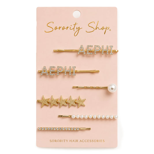 Alpha Epsilon Phi Sorority Hair Clips