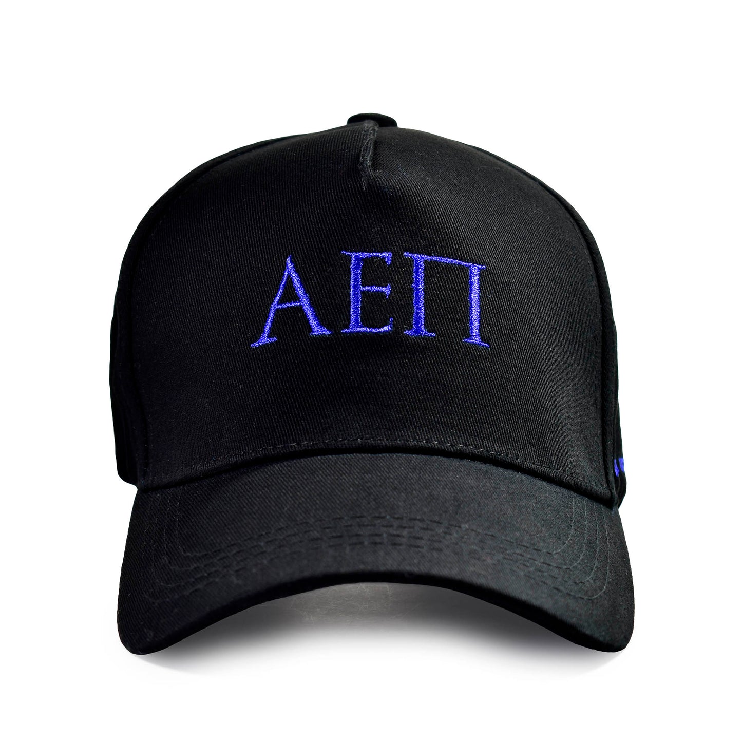 Alpha Epsilon Pi Fraternity Baseball Cap- Brushed Cotton 5-Panel Black Hat