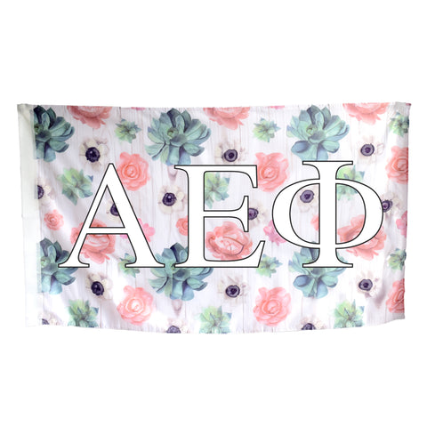 Alpha Epsilon Phi Succulent Flag