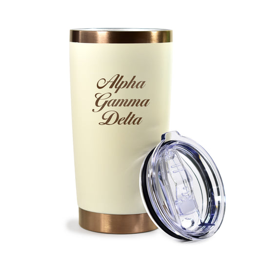 Alpha Gamma Delta 20 oz. Insulated Tumbler with Sorority Name