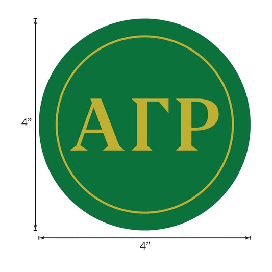 Alpha Gamma Rho Fraternity Car Decal Sticker- Full Color Circle Logo
