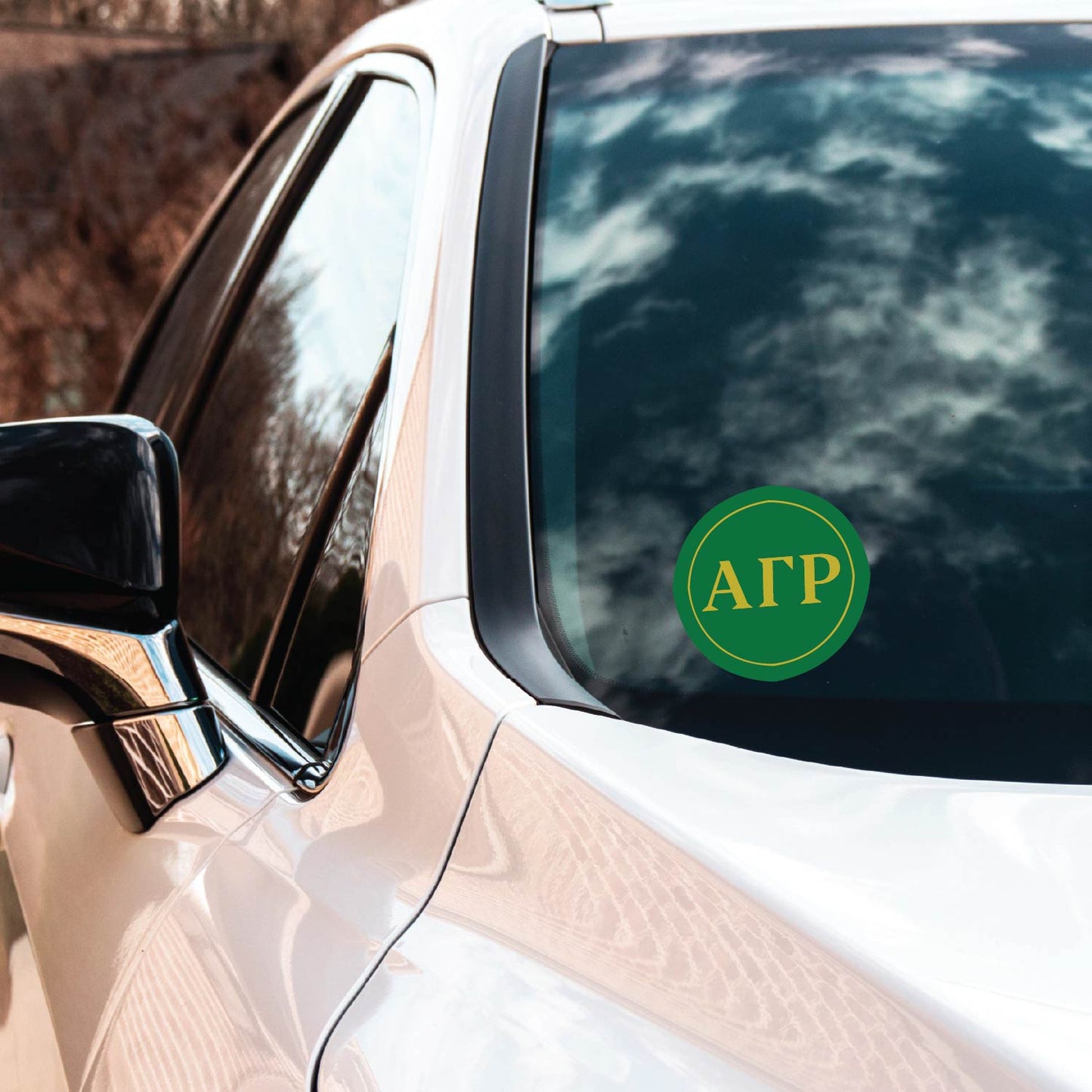 Alpha Gamma Rho Fraternity Car Decal Sticker- Full Color Circle Logo