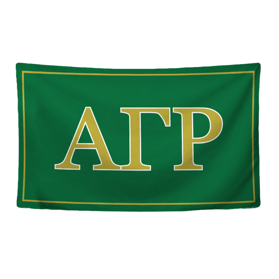 Alpha Gamma Rho Fraternity Greek Letters Flag, Two-Color Design