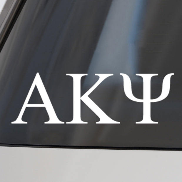 Alpha Kappa Psi Fraternity Car Decal Sticker- Greek Letters Design