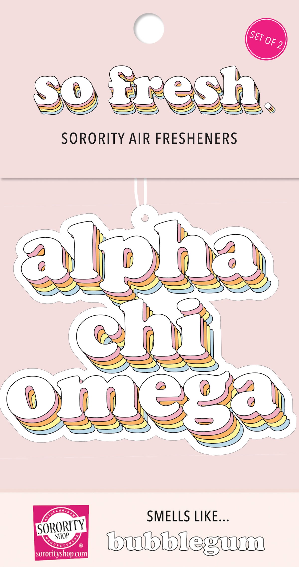Sorority Shop - Air Freshener - Retro Design Bubblegum Scented