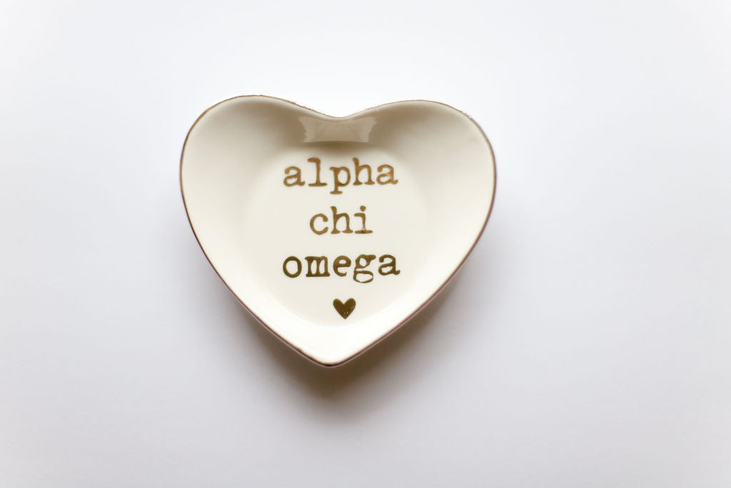 Sorority Shop Ceramic Ring Dish - Heart Shaped