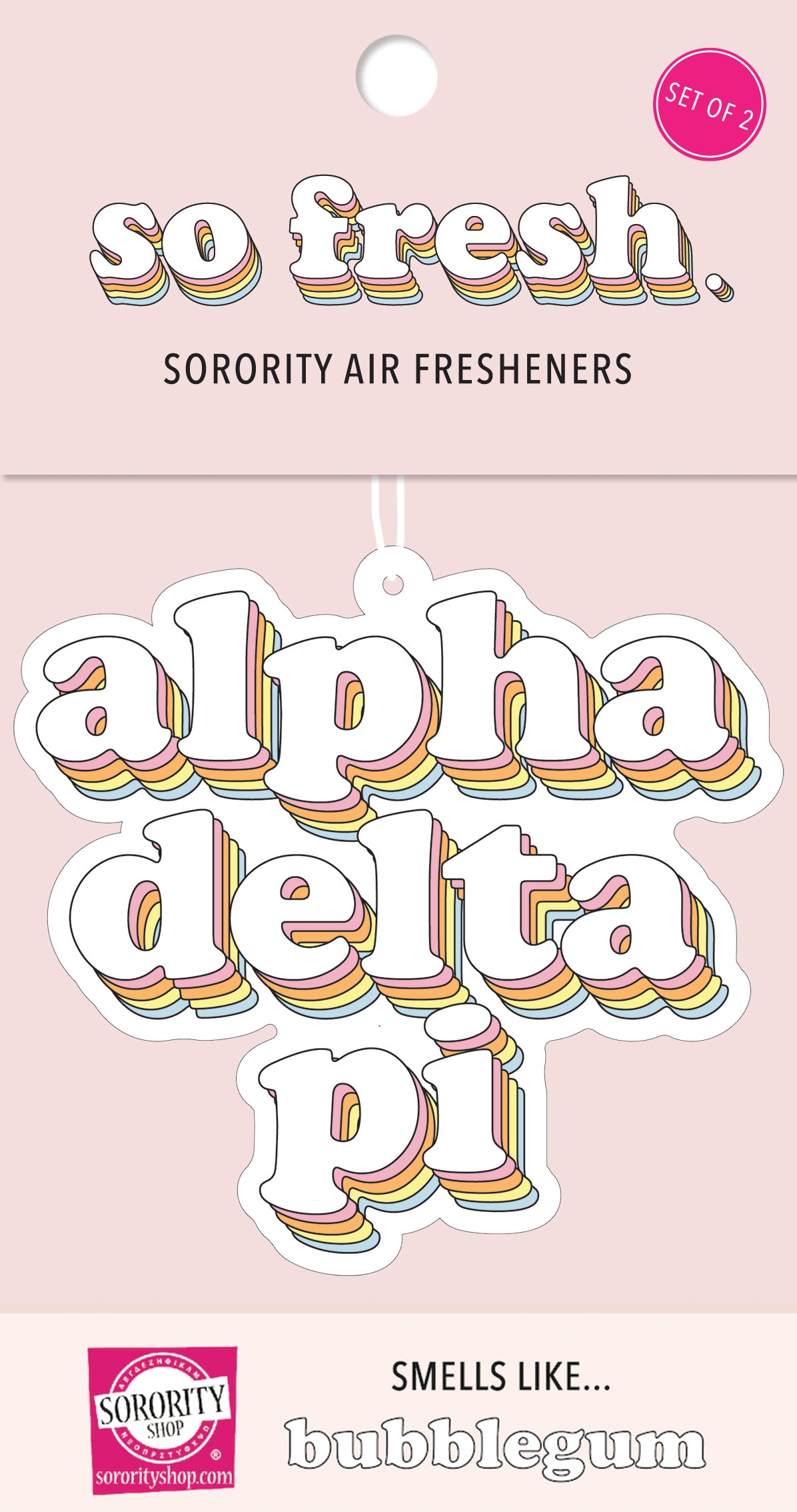 Sorority Shop - Air Freshener - Retro Design Bubblegum Scented