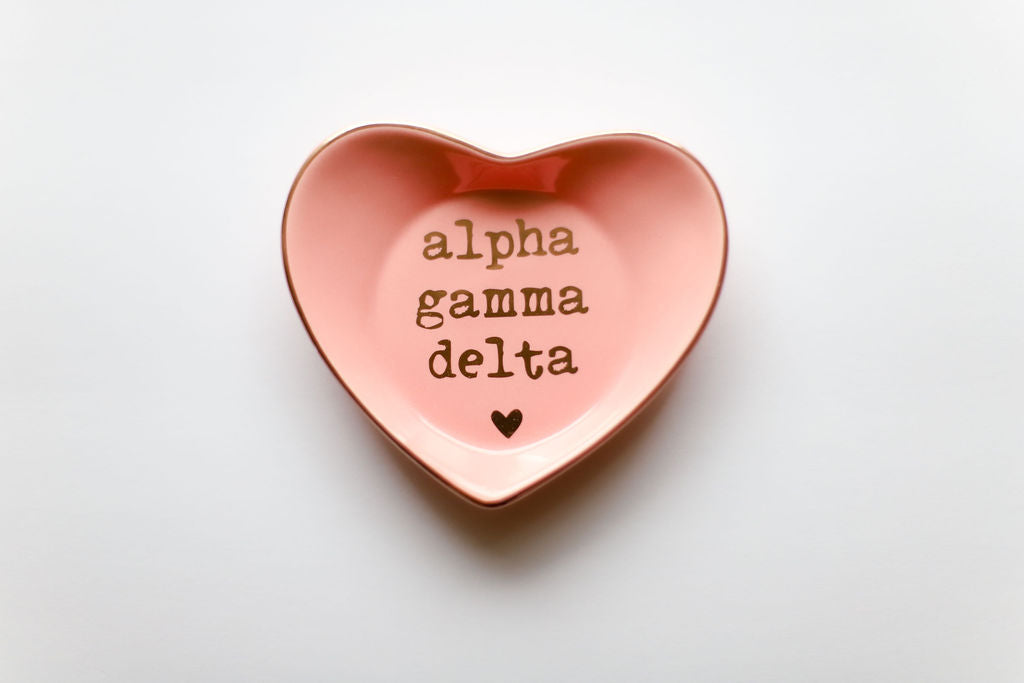 Sorority Shop Ceramic Ring Dish - Heart Shaped