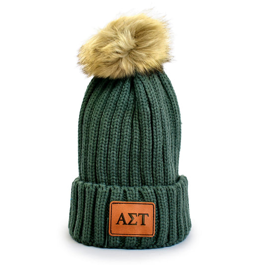 Alpha Sigma Tau Pom Pom Beanie Hat