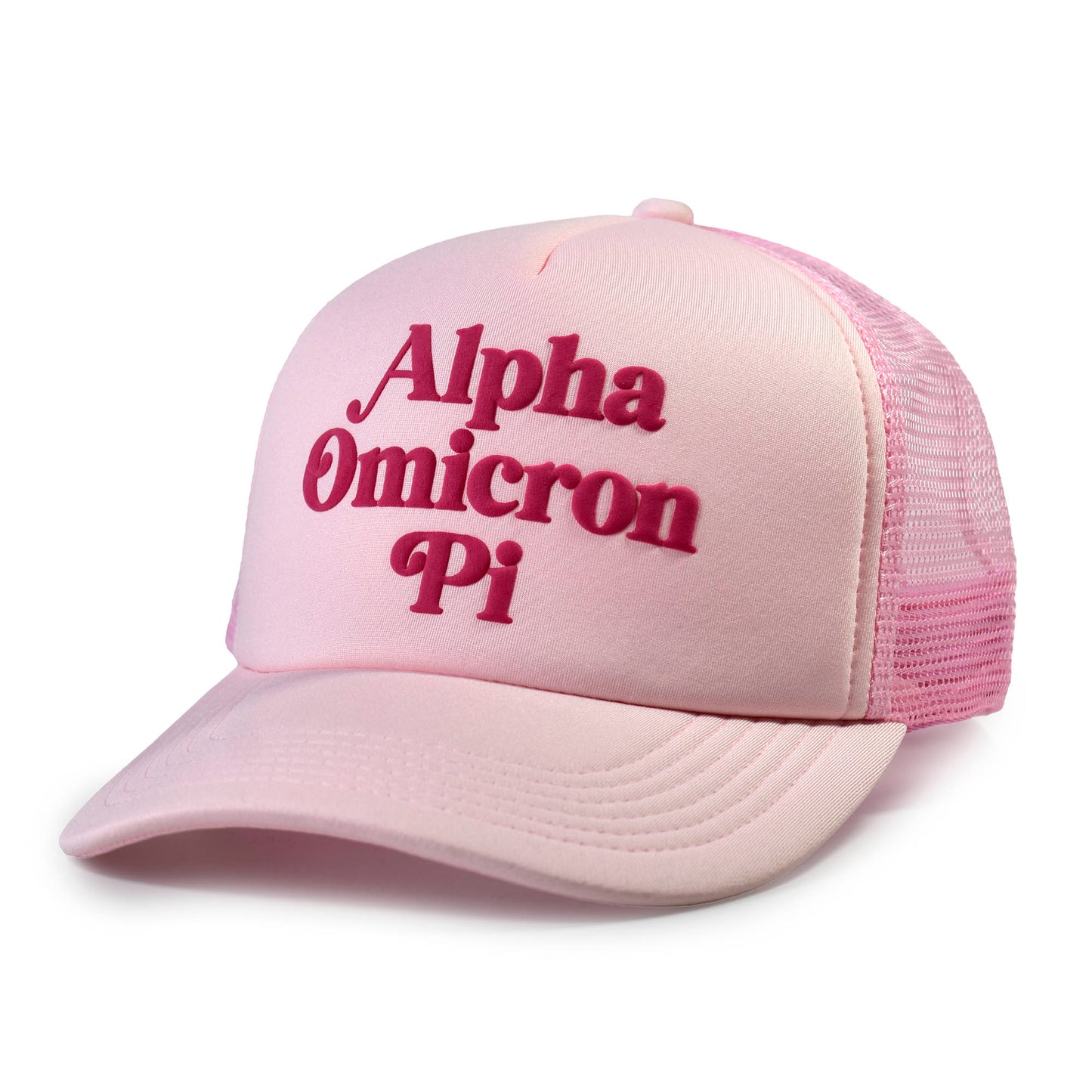 Alpha Omicron Pi Baseball Cap, Mesh Trucker-Style Hat