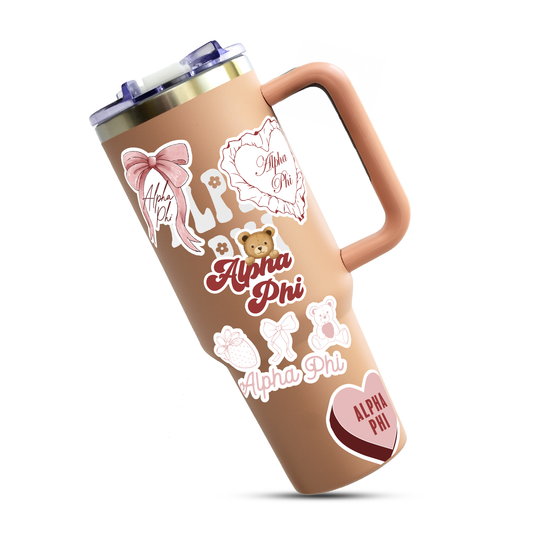 Alpha Phi Sticker Sheet- Teddy Bears and Sisterhood Love Theme