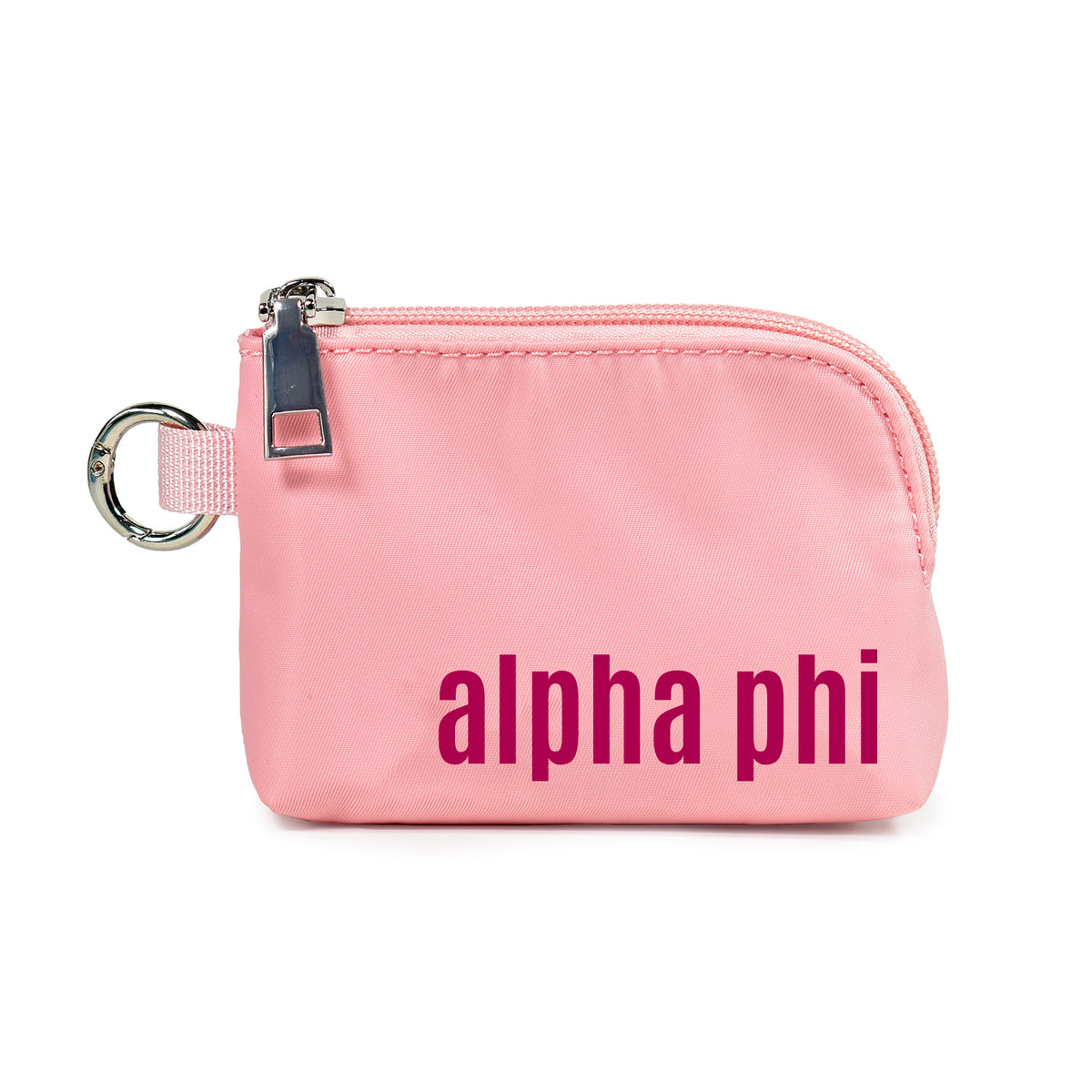 Alpha Phi Zipper Wallet Pouch with Keyring