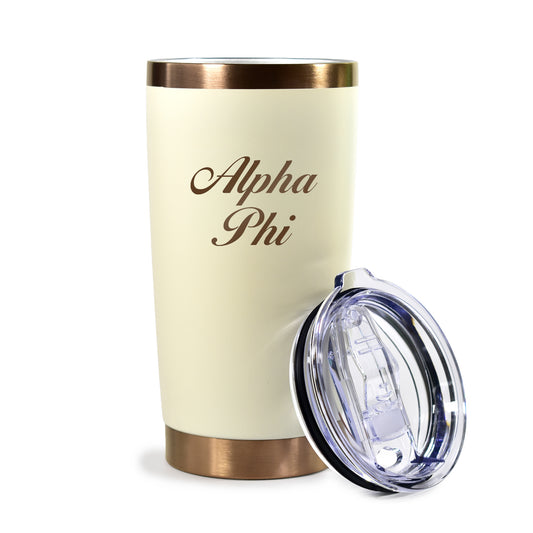 Alpha Phi 20 oz. Insulated Tumbler with Sorority Name