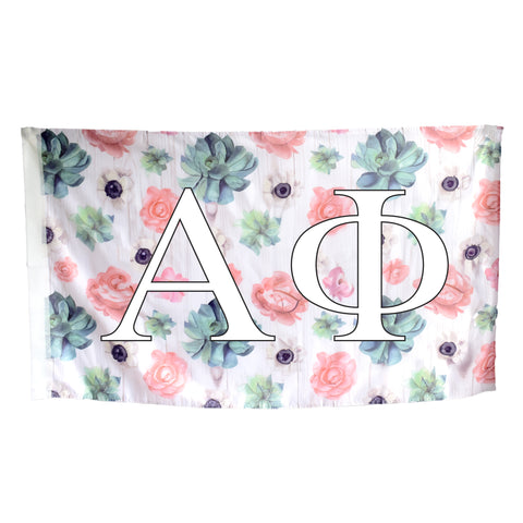 Alpha Phi Succulent Flag