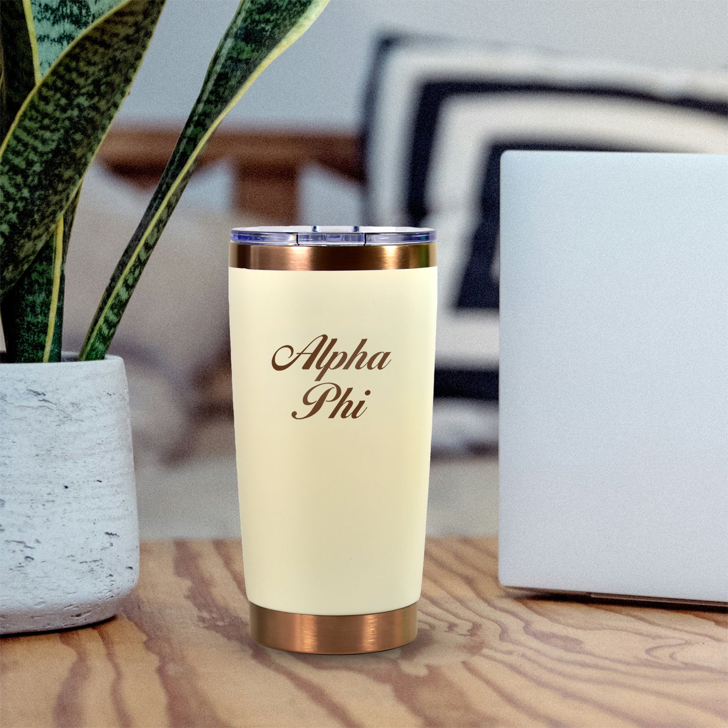 Alpha Phi 20 oz. Insulated Tumbler with Sorority Name