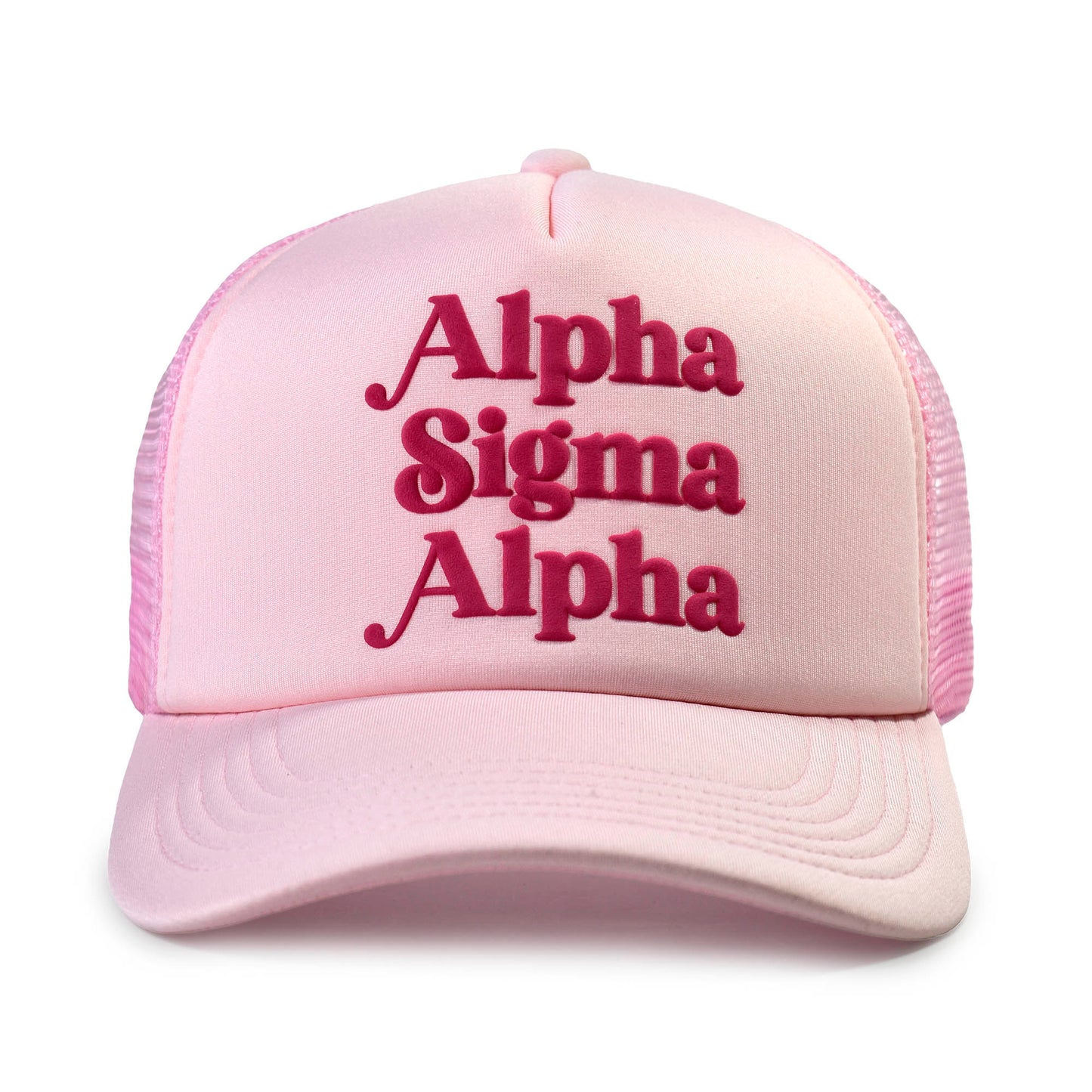 Alpha Sigma Alpha Baseball Cap, Mesh Trucker-Style Hat