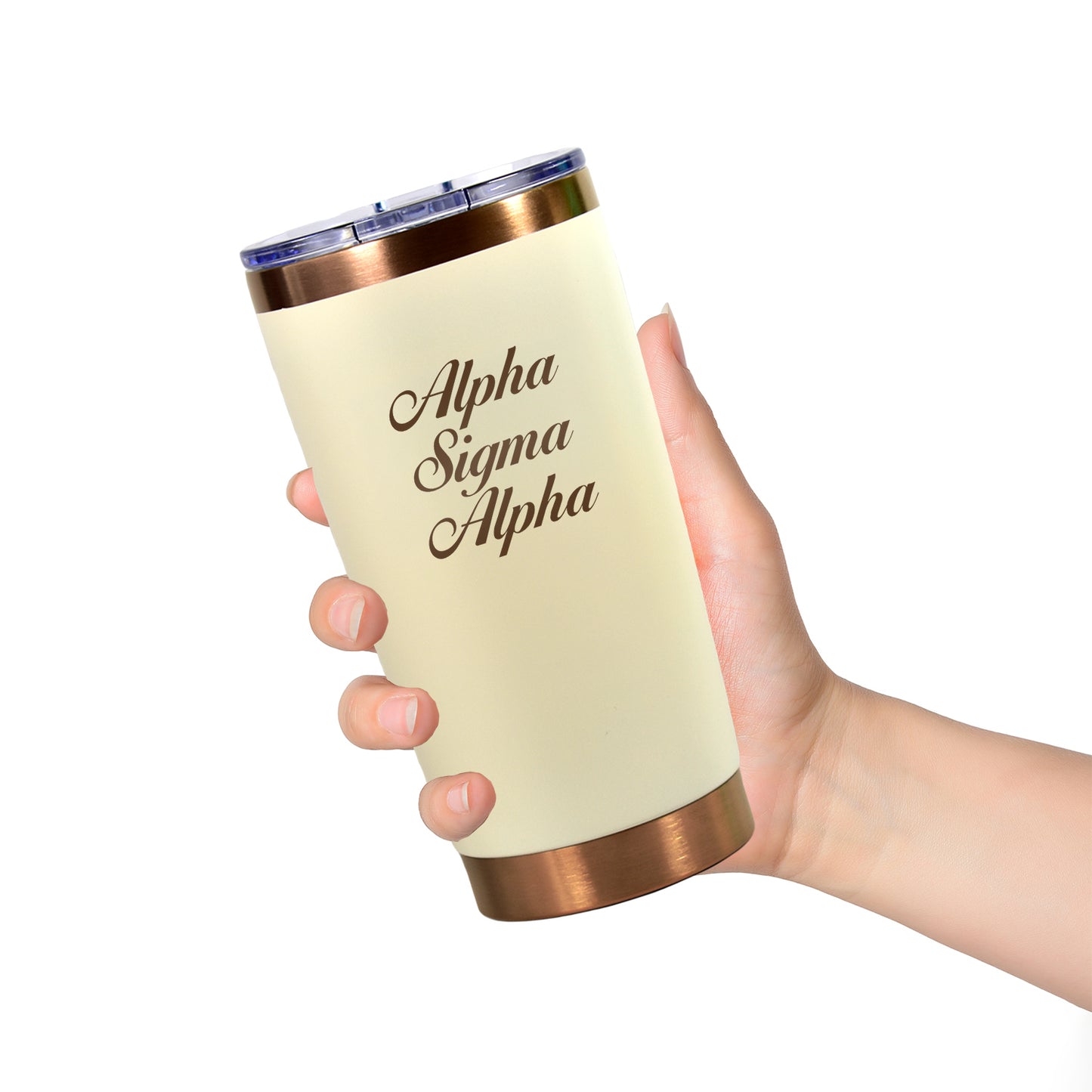 Alpha Sigma Alpha 20 oz. Insulated Tumbler with Sorority Name