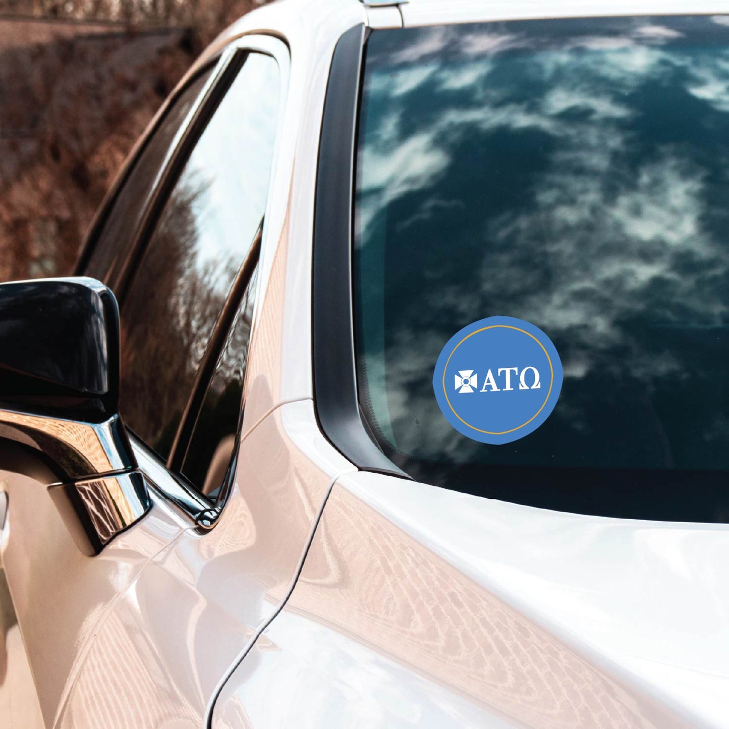 Alpha Tau Omega Fraternity Car Decal Sticker- Full Color Circle Logo