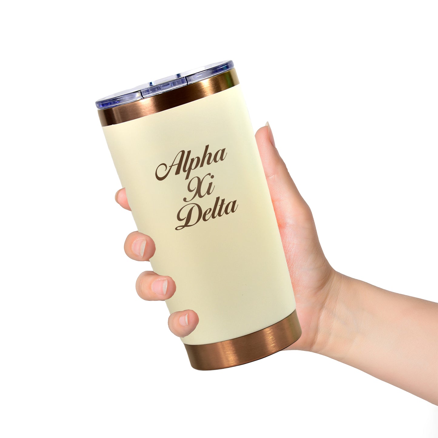 Alpha Xi Delta 20 oz. Insulated Tumbler with Sorority Name