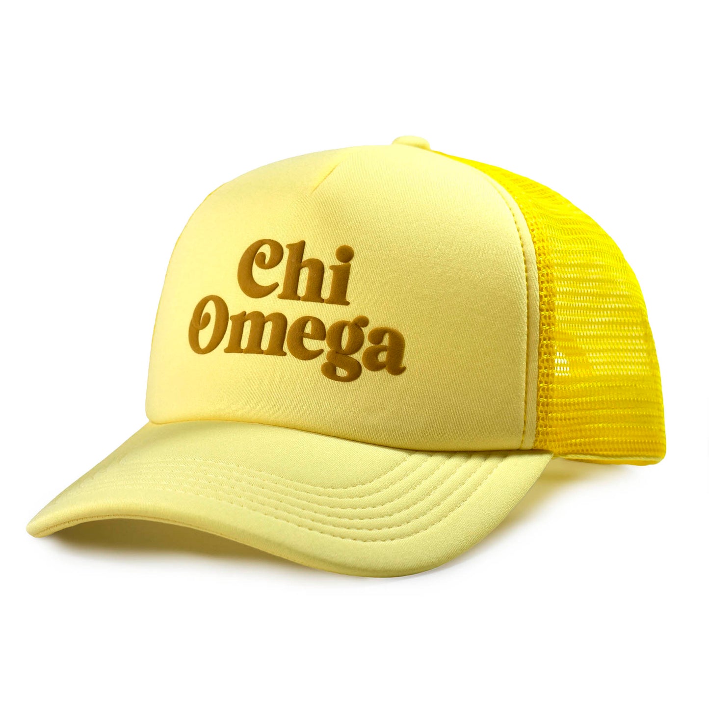 Chi Omega Baseball Cap, Mesh Trucker-Style Hat