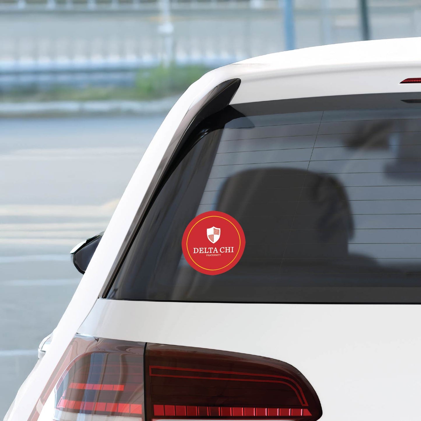 Delta Chi Fraternity Car Decal Sticker- Full Color Circle Logo