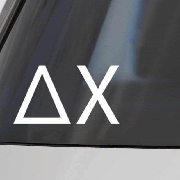 Delta Chi Fraternity Car Decal Sticker- Greek Letters Design