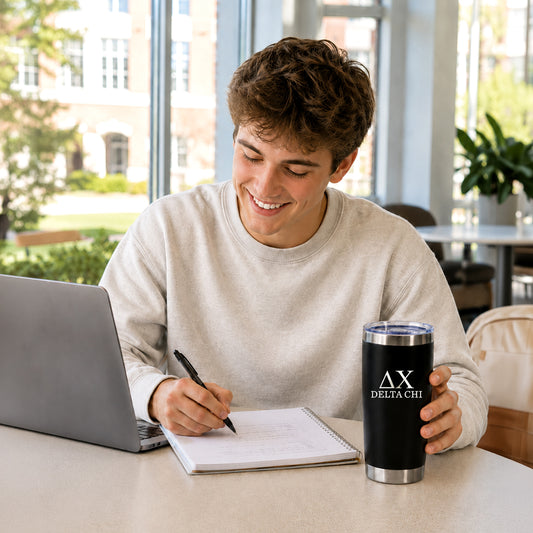 Delta Chi 20 oz. Insulated Tumbler with Greek Letters
