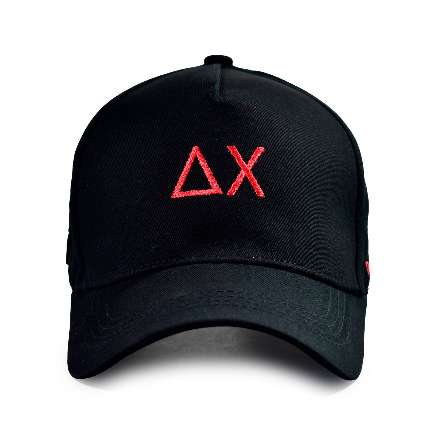 Delta Chi Fraternity Baseball Cap- Brushed Cotton 5-Panel Black Hat