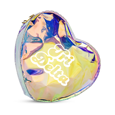 Delta Delta Delta Heart Shaped Makeup Bag