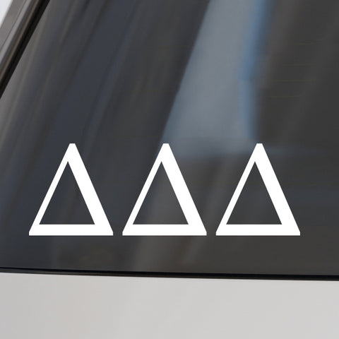 Tri Delta Car Decal Sticker- Greek Letters Design